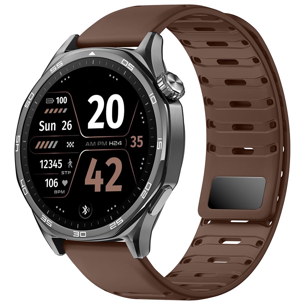 22mm Silicone Band for Huawei Watch 5/4/Pro/3 GT5 Pro/GT5 GT4 46mm Sports Magnetic Wristband for Amazfit Bip 5-6/Balance 2 Strap