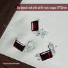 Nail Art Blood Red French Rhinestone Sparkle Camellia Decoration