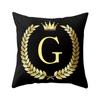 Cover Black And Gold Letter Case Sofa Cushion Cover Home Decor