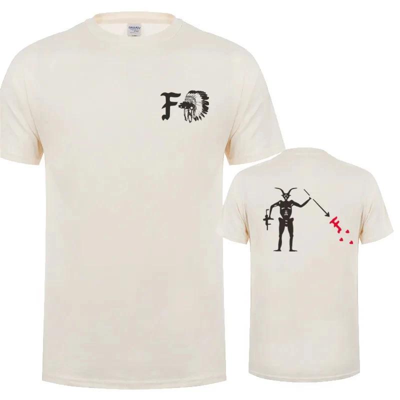 Men's Summer Pure Cotton Round-neck T-shirt Summer Dress Death Skull Pattern Satan71795