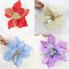 Eye-catching 20cm European Style Christmas Fabric Flowers For Seasonal Decor