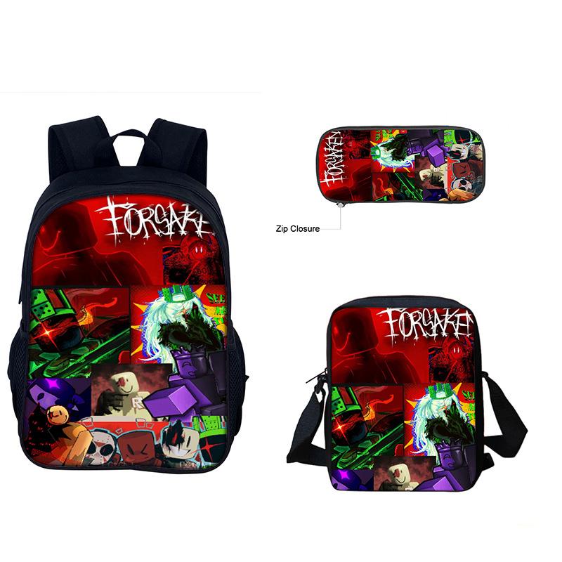 3pcs/set 3D Game Forsaken Gubby Primary and Secondary School Students Schoolbag Backpack shoulder Bag Pencil Bag School Bag