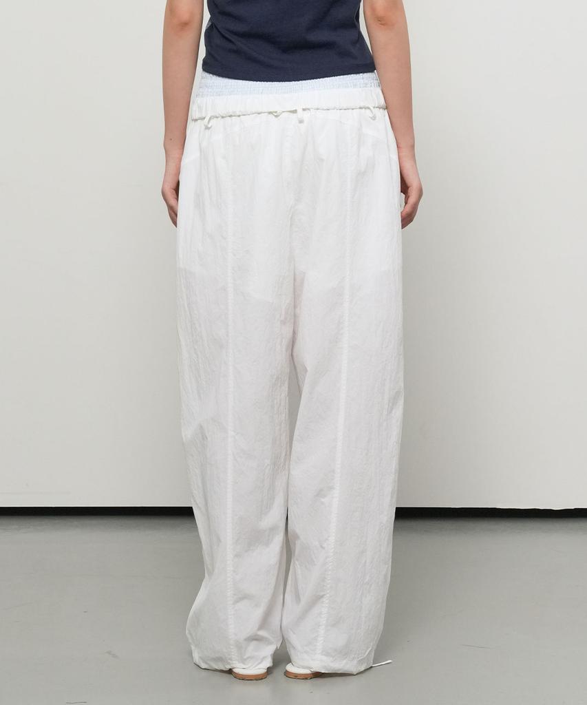 GENERALIDEA Layered Nylon Elastic Waist Pants [White] / Gf2Lpt525