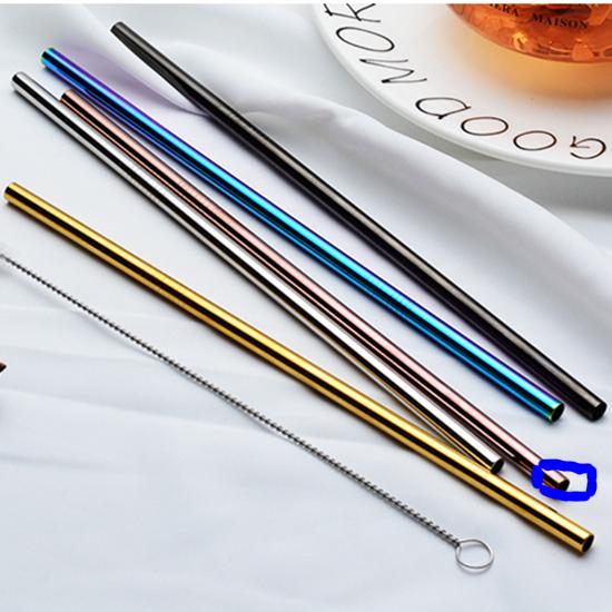 1PC Reusable Stainless Steel Straw Metal Drinking Straw Bent Straight Drink Straw Cleaning Brushes Storage Bag Bar Accessories