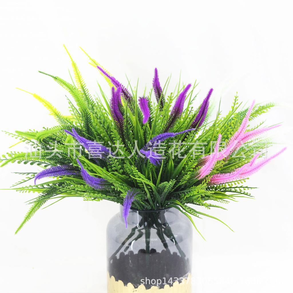 Artificial Plant 7 Heads Nine-Tailed Grass Spring Grass Houndstail Artificial Flower