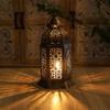 Retro Iron Candle Stand with Accessible Front Enhancing Holiday Celebration and Living Room Ornament Candle Stand