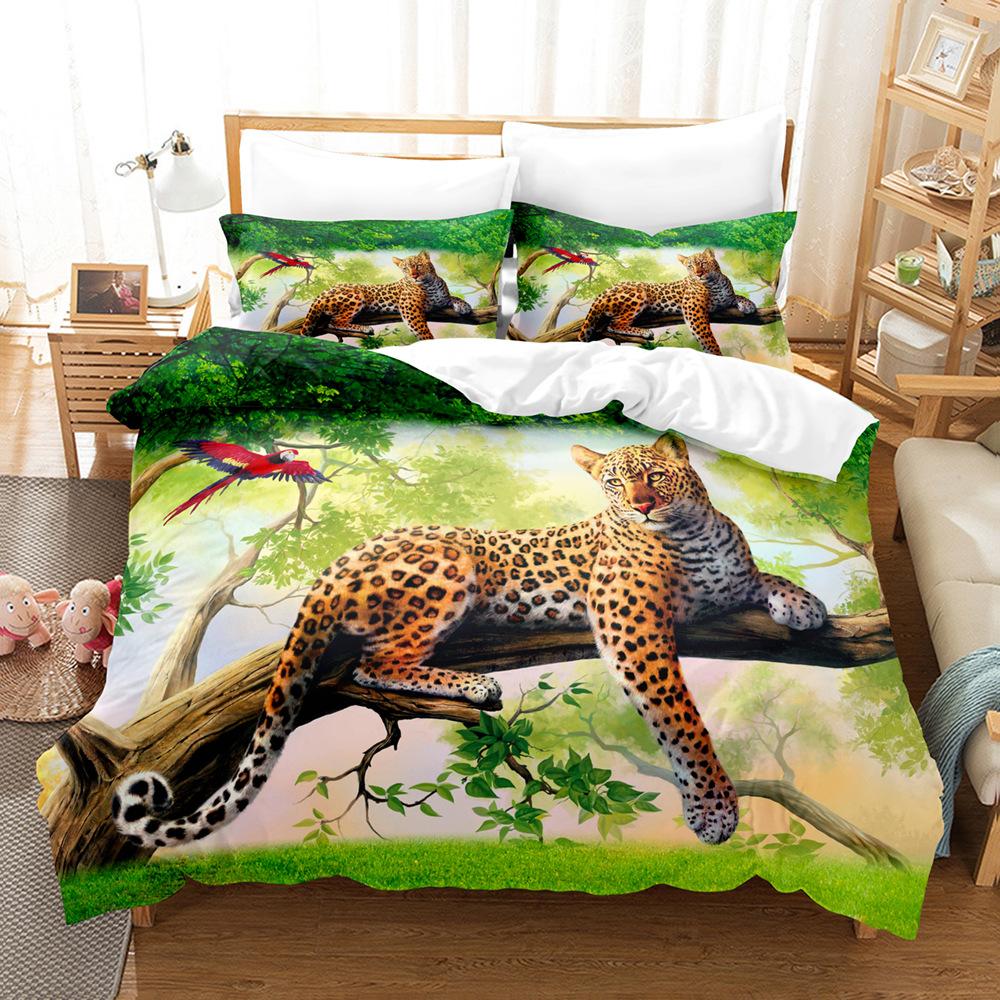 Quilt Cover 3D Three-Piece Kit Digital Printing Thickened Two-Piece Bedding
