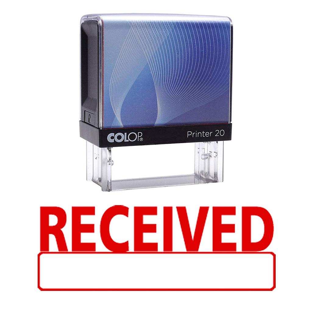 RECEIVED Self Inking Stamp Red Ink Office Desk Custom Rubber Stamp Colop