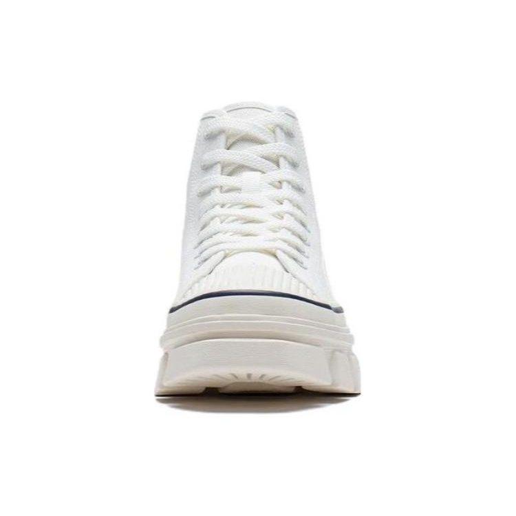 Li Ning CF Tracing Abrasion Resistant High Top Sports Casual Shoes Unisex Cream Gray AGCS206-1