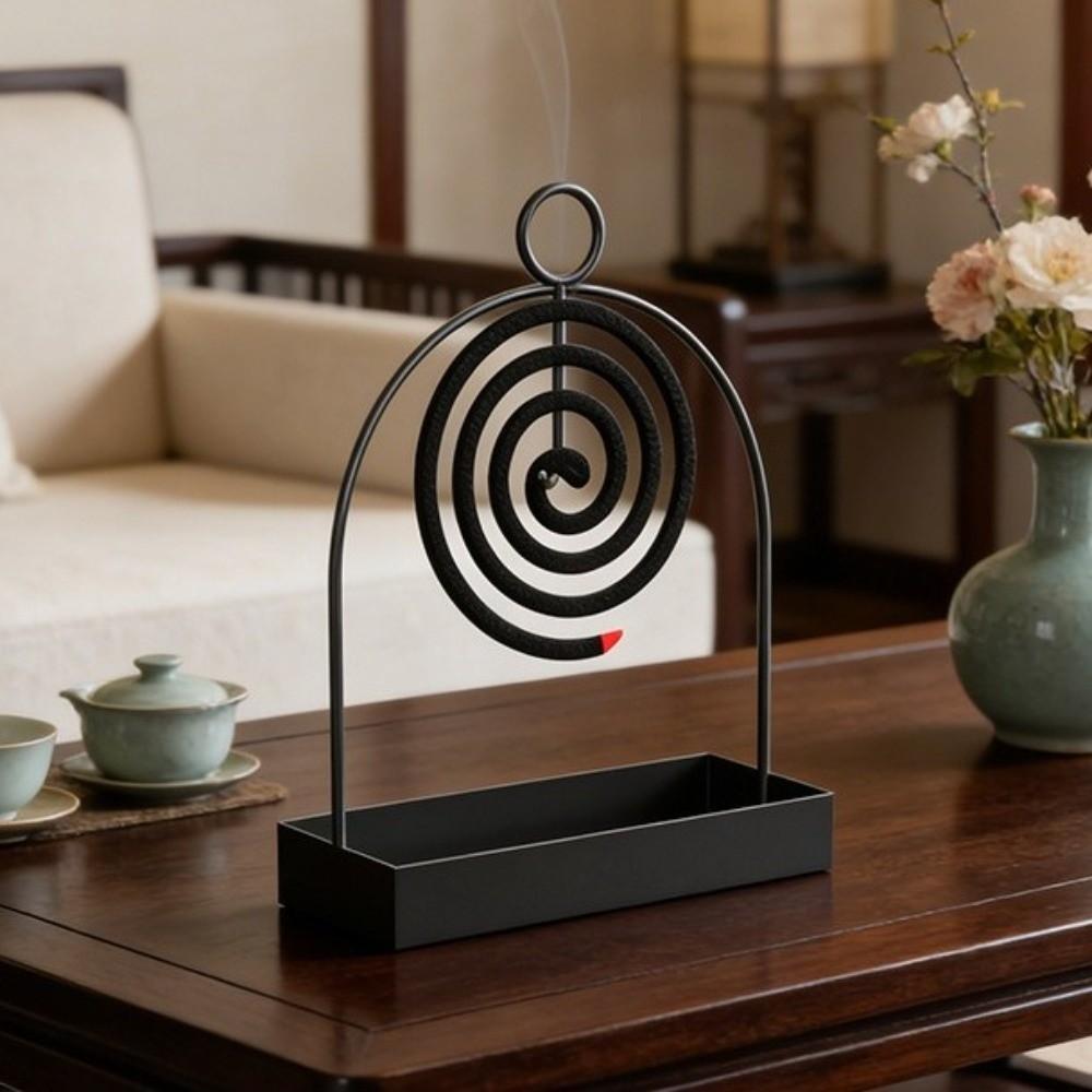 With Tray Mosquito Coil Holder Metal Incense Burner Mosquito Repellent  Home Indoor Bedroom Decor