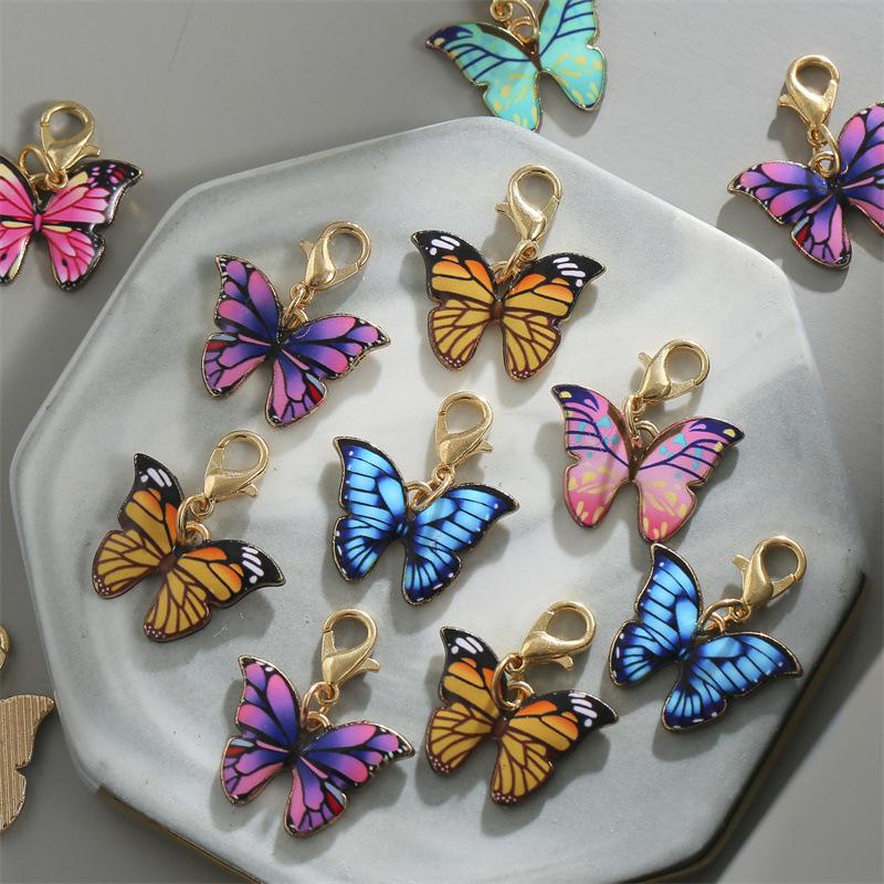 European & American Fashion Jewelry: DIY Colorful Butterfly Charm Earrings & Necklace Pendants