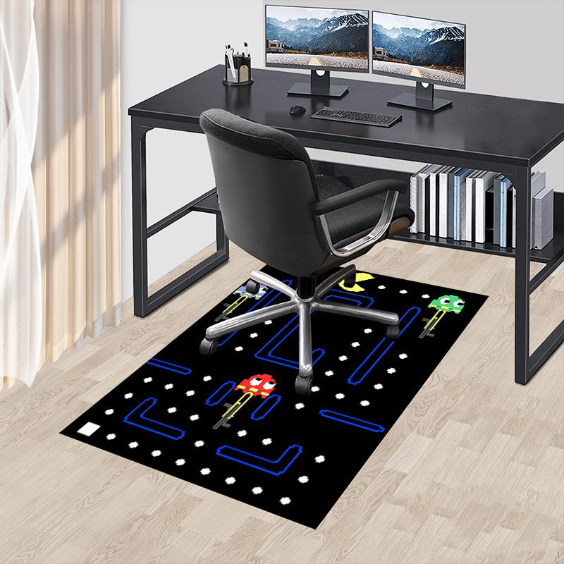 1pc Pacman Adventure Carpet for Playroom Bedroom Living Room Sofa Home Decor,kids Game Area Rug Non-slip Floor Mat Y730147