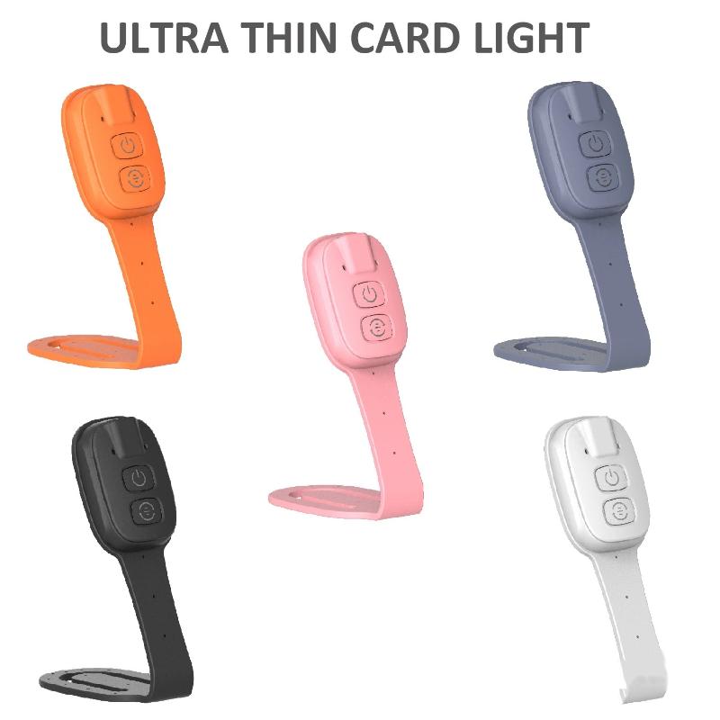2-In-1 Clip-On Book Light Rechargeable Ultra-Thin Led Reading Light Eye-Caring Dimmable Brightness Mini Portable Travel Reading