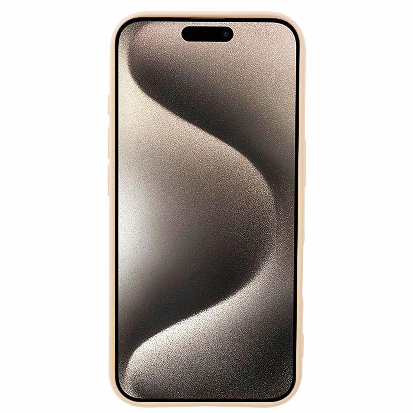 

For iPhone 16 Plus TPU Case Soft Fiber Lining Anti-Scratch Phone Cover Pink