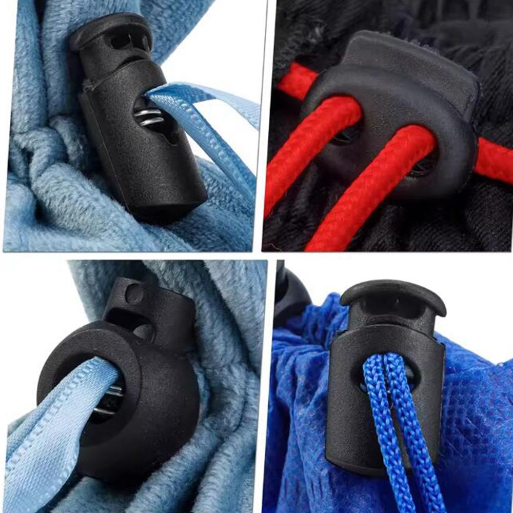 10 Piezas Topes de Cordón con Resorte Fijan Cordones Sueltos en Ropa Bolsas Zapatos Clips de Doble/Un Solo Agujero para Cuerda Accesorios DIY