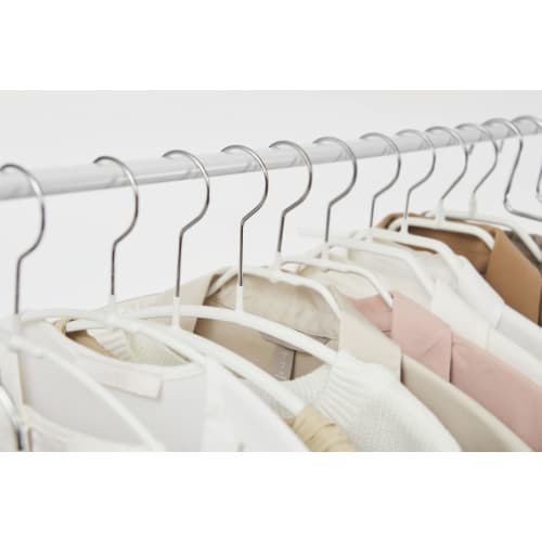 MAWA German Non-Slip Hangers, Economical, 40 Pieces, Set of 10, White, 10-Year Warranty