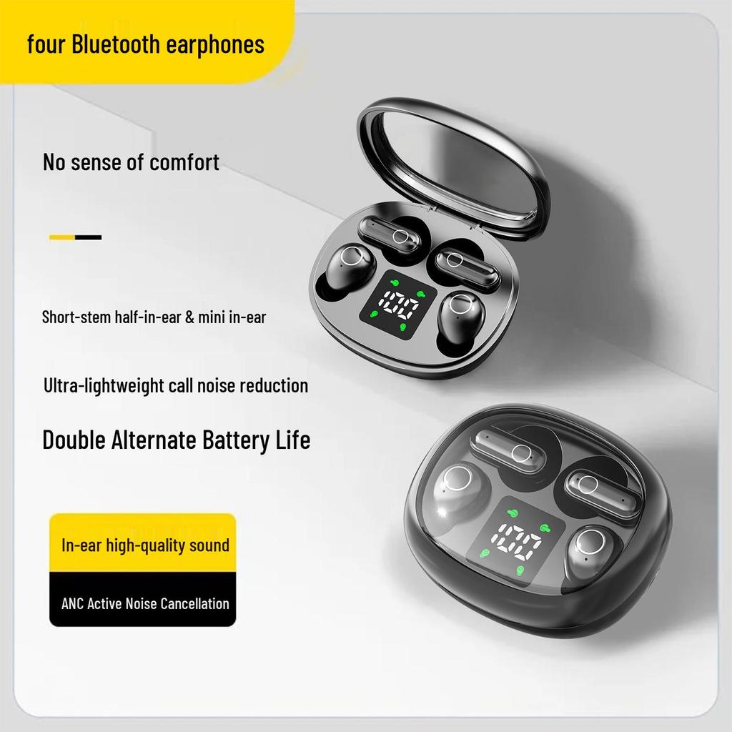 SK35 TK Two-in-One Wireless Bluetooth Earphones - Four-Ear High Sound Quality, Painless Mini In-ear Design