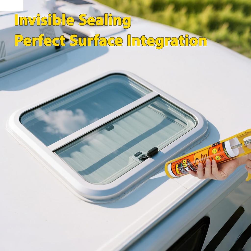 RV Trailer Camper Flex Flexible Sealant 10.5 Oz., Clear