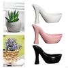 Ceramic Flower Pot Desktop Flowerpot High Heel Shaped Lightweight Plant Container Nursery for