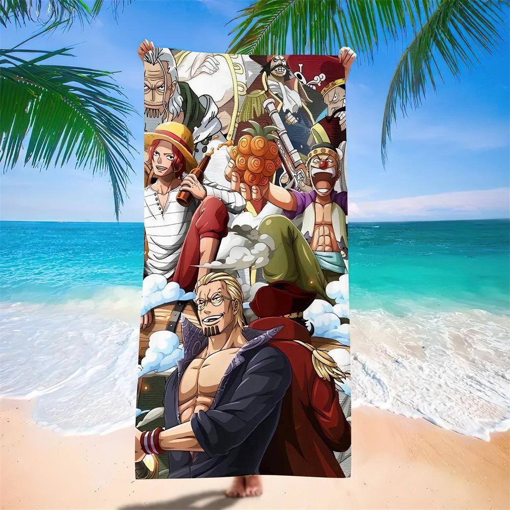 New Anime Character Printed Microfiber Beach Towel Quick Dry Water Absorbent Bath Towel