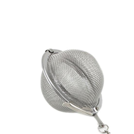 Rustfritt stål Infuser Sil Mesh Teskje Låse Spice Egg Shaped Ball