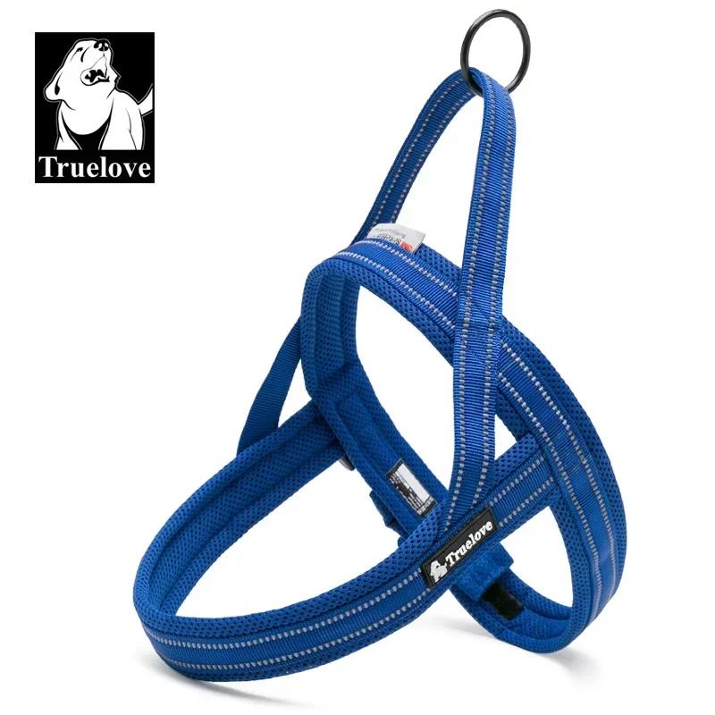 

Truelove Soft Mesh Padded Nylon Dog Harness Vest 3M Reflective Security Dog Collar Easy Put on Pet Harness Pull-resistan TLH5811 XS королевский синий
