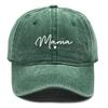 Mama Print Snapback Caps 100% Washed Cotton Hat Inelastic Adjustable Buckle Adjustable Baseball Caps Perfect For Daily Wear