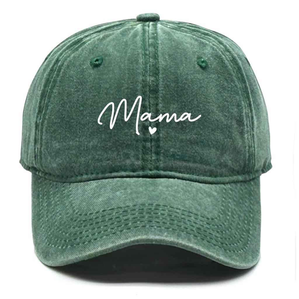 Mama Print Snapback Caps 100% Washed Cotton Hat Inelastic Adjustable Buckle Adjustable Baseball Caps Perfect For Daily Wear