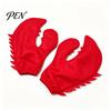 Halloween Cosplay Costume Props 1 Pair Funny Lobster Crab Claws Gloves, Novelty Adults Soft Plush Animal Hand Wear Claw for Costume, Carnival