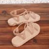 Summer women's cross belt hemp rope beach thick soled sandals