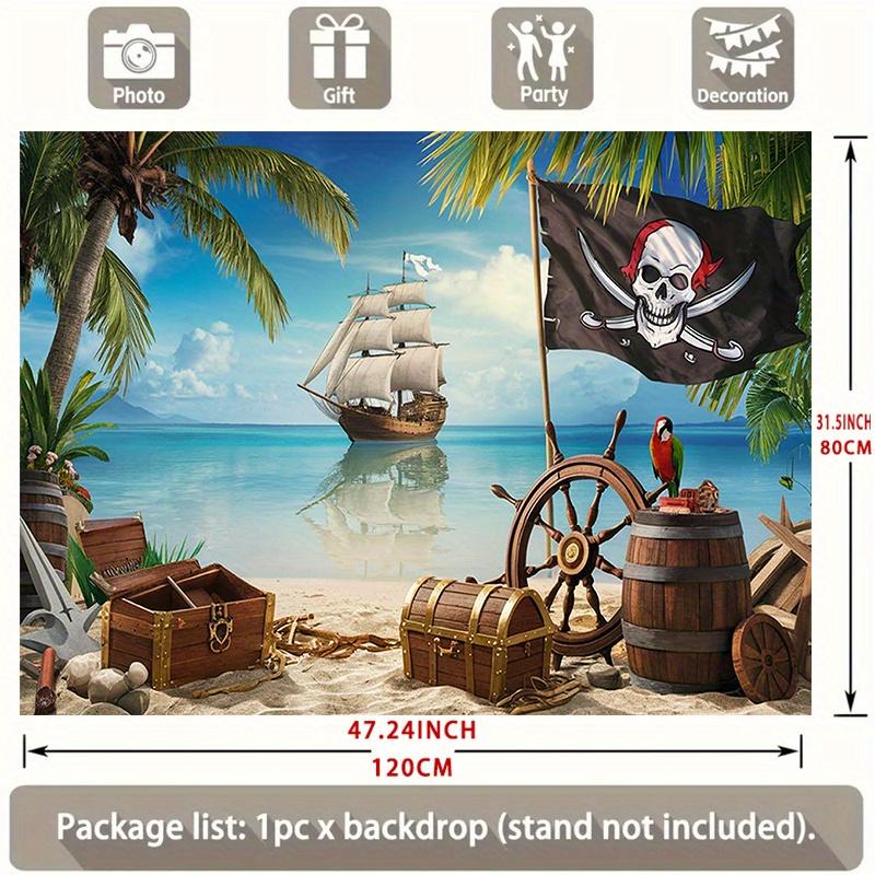 

VIKAMA Pirate Ship Tapestry For Kids Room Game Room Bar Bedroom Decor Nautical Adventure Wall Hanging 74x94cm(29x37in)