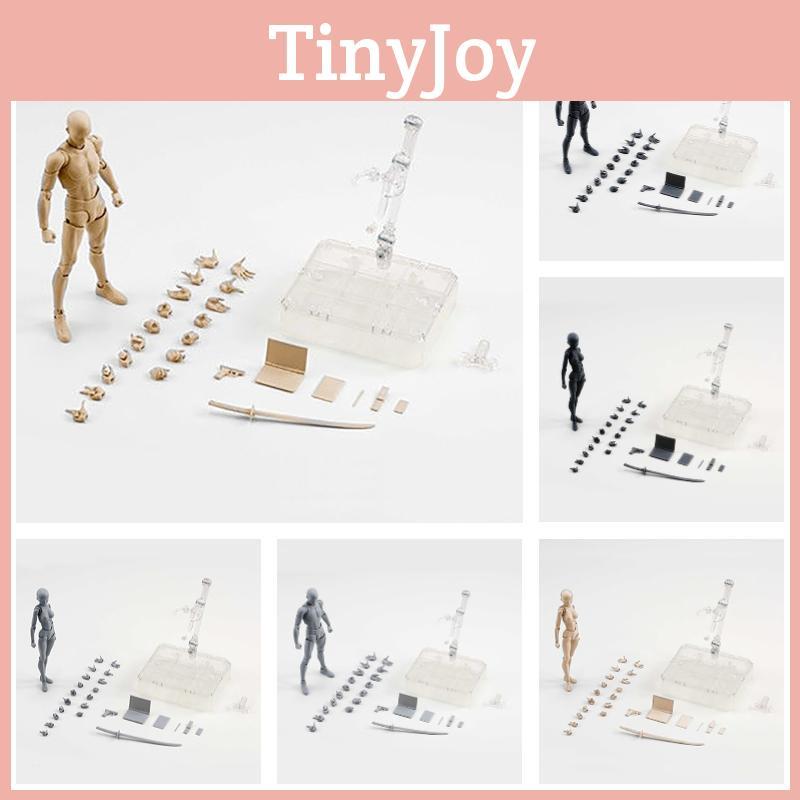 Non-cartoon Character Figure Model Set Black Male/female Skin Color Male/female Gray Male/female