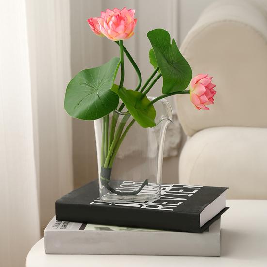 Transparent Plastic Flower Vase Heavy Duty Flower Holder Container Home Office Table Centerpiece Decorative Floral Plants Vase