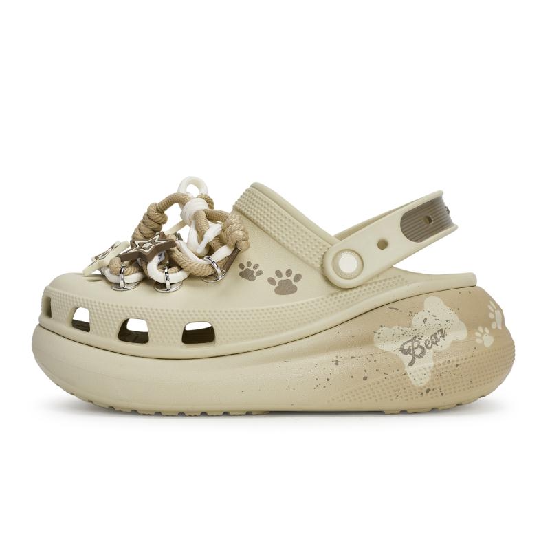 

Crocs Crush Clog REGO Хот-дог Медведь Мед Горшок След лапы Милая Звезда Наступил на какашку Ощущение Дырявые туфли Унисекс Кость Белый Коричневый 39-40