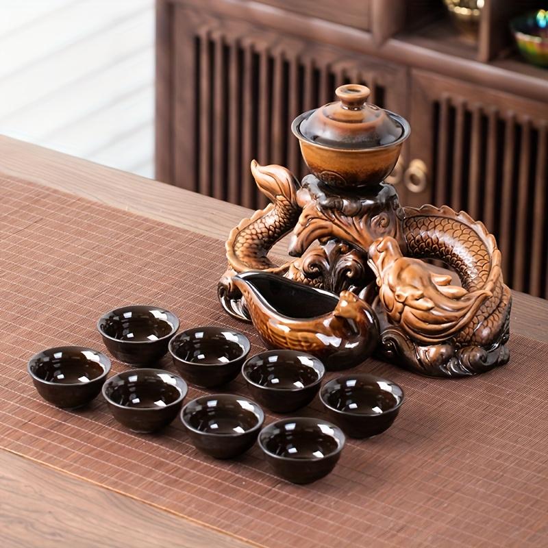 

Coiling Dragon Ceramic Teapot Set - Rotating Spout Lazy Brewer , Effortless Pouring, Premium Tea Ritual Collection