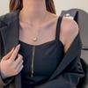 Gold Color Heart Chain Necklace Alloy Heart Pendant Necklace  Bijoux Femme