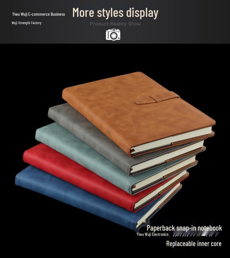 Taccuino Business Spesso Retrò Personalizzato – Design Creativo e Semplice per Studenti Universitari e Riunioni d'Ufficio.