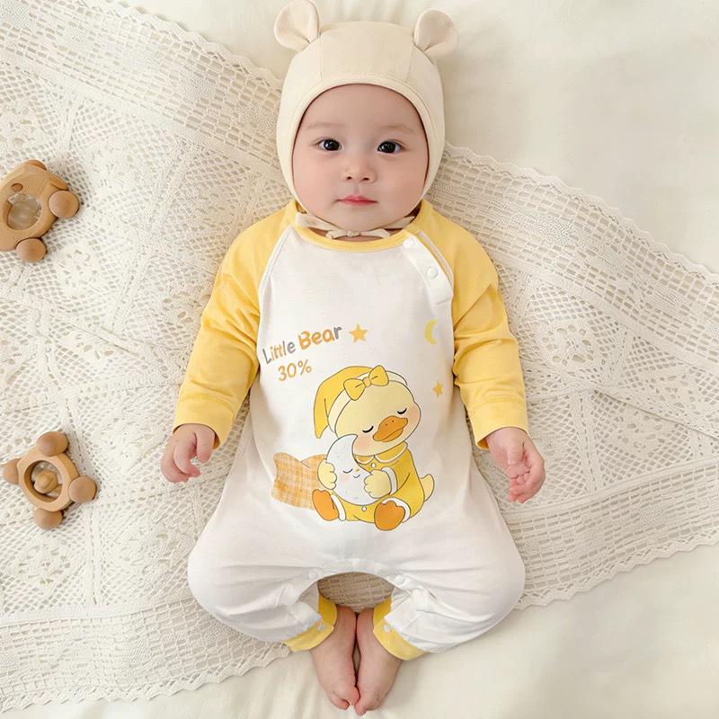 Modal Sommer Baby Langarm Strampler Schlafanzug für Neugeborene