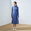 Shenghong spring new casual cotton solid color thin versatile long trench coat women 9111