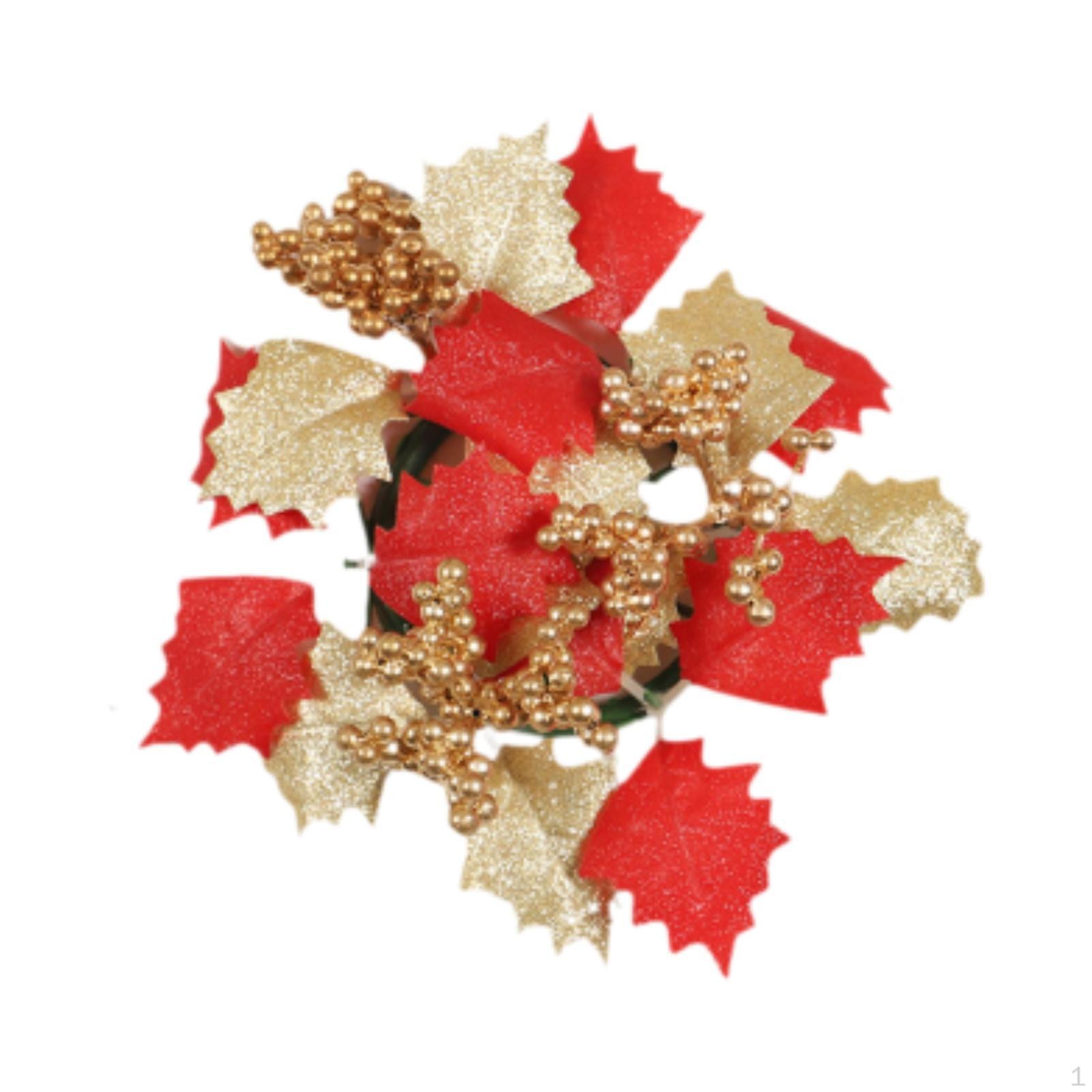 

Christmas Candle Rings Wreaths Maple Leaves for Porch Farmhouse Silver