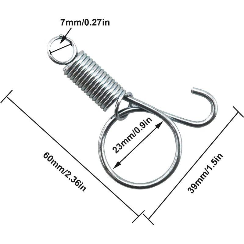 

10 шт., пружинная защелка для клетки, многофункциональная дверная клетка, пружинный крючок, металлический крючок с пружинной защелкой для фиксации двери клетки для домашних животных 10pcs(60mm)