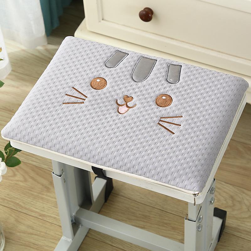 Summer Cushion Student Memory Foam Chair Cushion Classroom Square Stool Seat Cushion High School Chair Stool Can Be Detached and Washed Simple