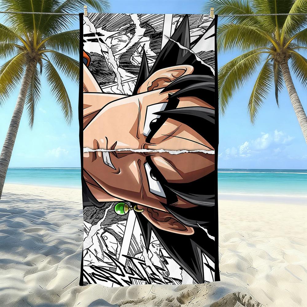 Animation Beach Towels Thickened Microfiber Quick-Drying Bath Towels Outdoor Travel Towels Can Be