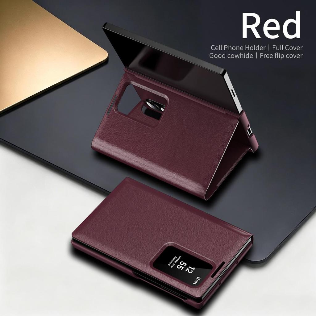 Smart View Window Flip Case For Samsung Galaxy Z Fold8 Wide /Z Fold8 Ultra, Wallet Card Cover Stand Phone Cases Protector Skins Shell