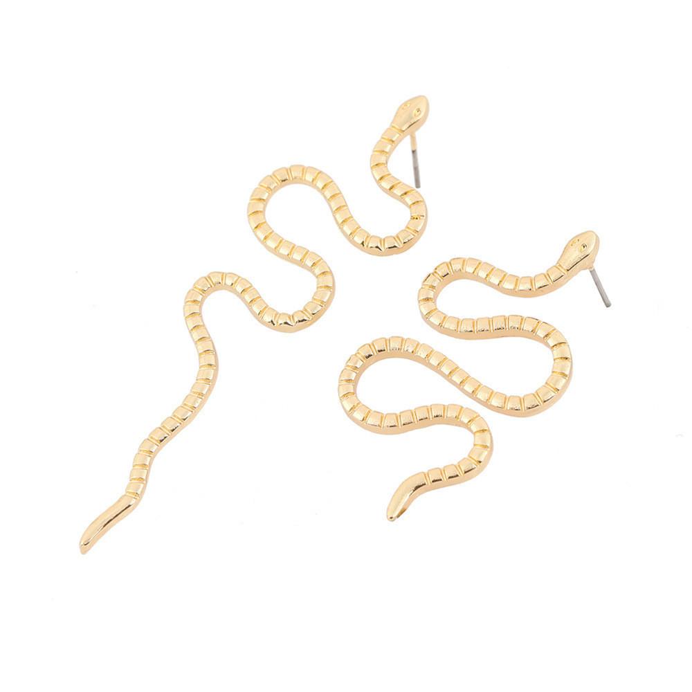 Exotic Snake Earrings Fashionable And Exaggerated Animal Shape Alloy Ear Jewelry