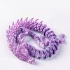 30CM 3D-gedruckter Kristalldrache, Antistress-Zappel-Dekompressionsspielzeug, drehbar, artikuliert, perfekte Figur, strahlende, schillernde Farben