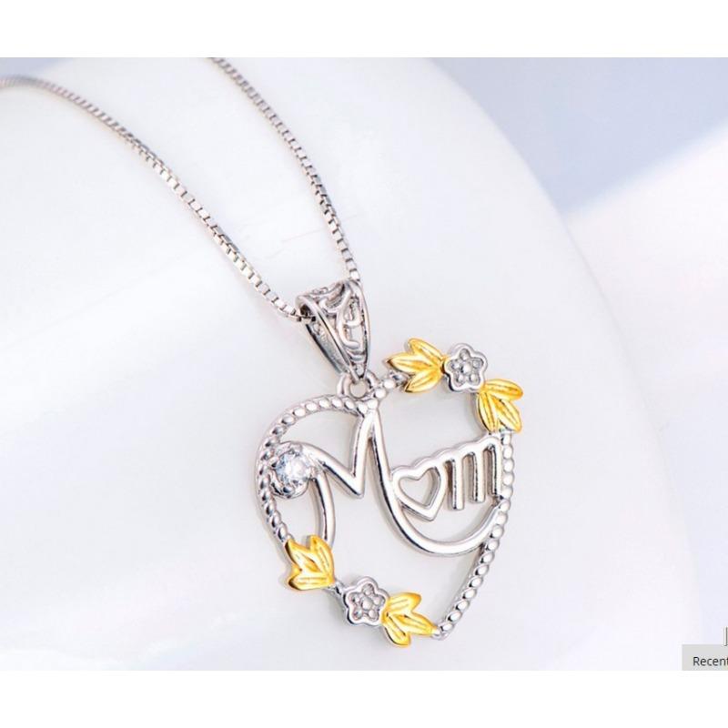 Popular Gold Dividing Elements European and American Necklace Mothers Day Series Pendants