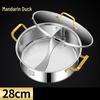 ZISIZ Stainless Steel Divided Hot Pot