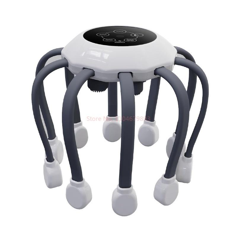 Electric Claw Scalp Scratcher 10 Vibration Contacts 5 Massage Mode Head Red Ray Cordless Portable Head Massager For Relaxation