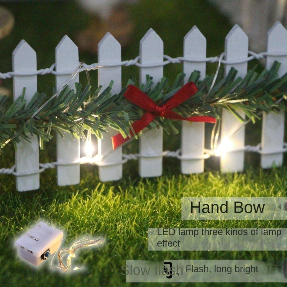 LED Light Garden Fence Micro Landscape Small Fence Fashion Christmas Elf Fence  Garden